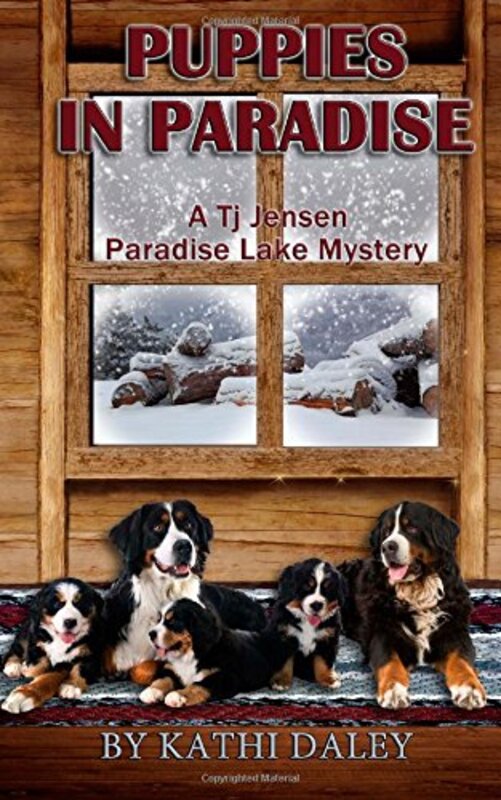 Book cover for "Puppies in Paradise" by Kathi Daley