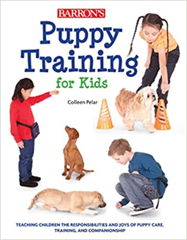 Book cover for "Puppy Training for Kids" by Colleen Pelar