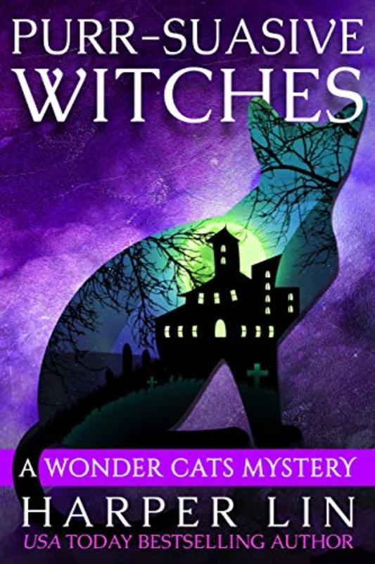 Book cover for "Purr-suasive Witches" by Harper Lin