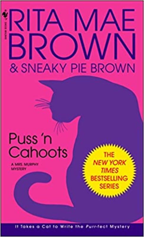 Book cover for "Puss 'n Cahoots" by Rita Mae Brown