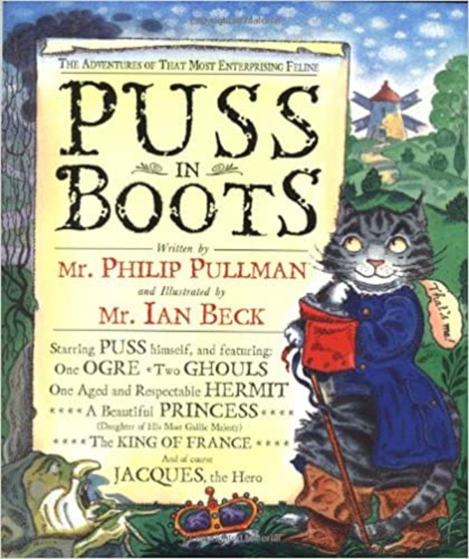 Book cover for "Puss in Boots" by Philip Pullman