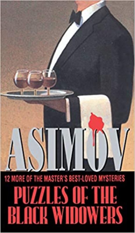 Book cover for "Puzzles of the Black Widowers" by Isaac Asimov