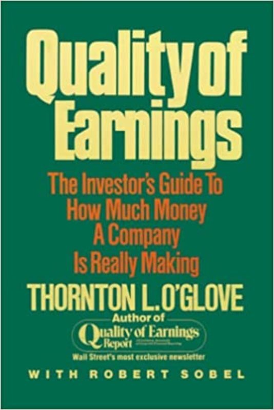 Book cover for "Quality of Earnings" by Thornton L. O'glove