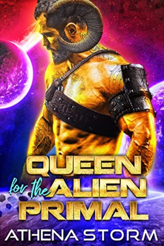 Book cover for "Queen For The Alien Primal" by Athena Storm