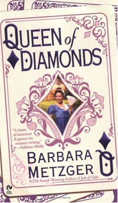 Book cover for "Queen of Diamonds" by Barbara Metzger