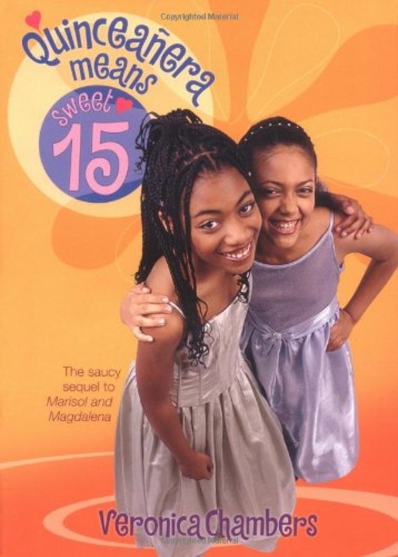 Book cover for "Quinceanera Means Sweet Fifteen" by Veronica Chambers