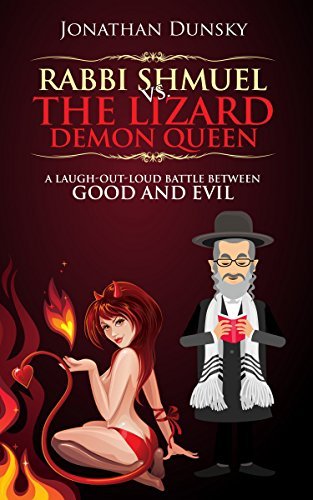 Book cover for "Rabbi Shmuel vs. the Lizard Demon Queen" by Jonathan Dunsky