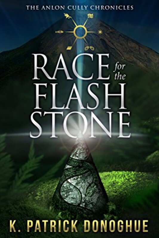 Book cover for "Race for the Flash Stone" by K Patrick Donoghue