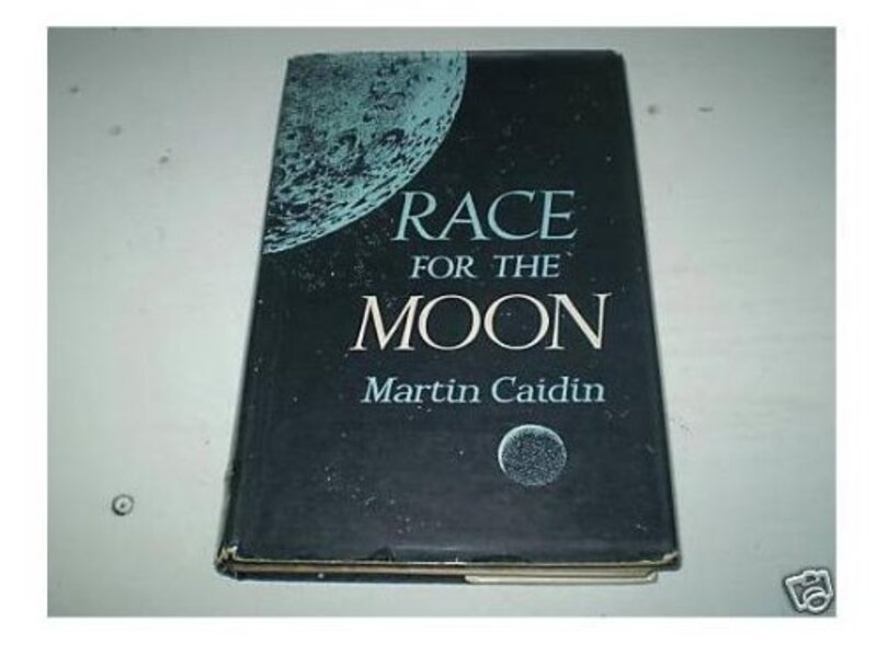 Book cover for "Race for the moon" by Martin Caidin