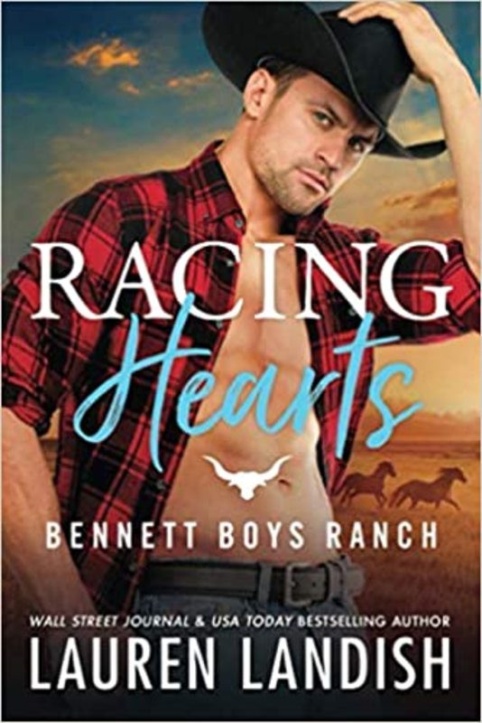 Book cover for "Racing Hearts" by Lauren Landish