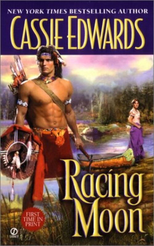 Book cover for "Racing Moon" by Cassie Edwards