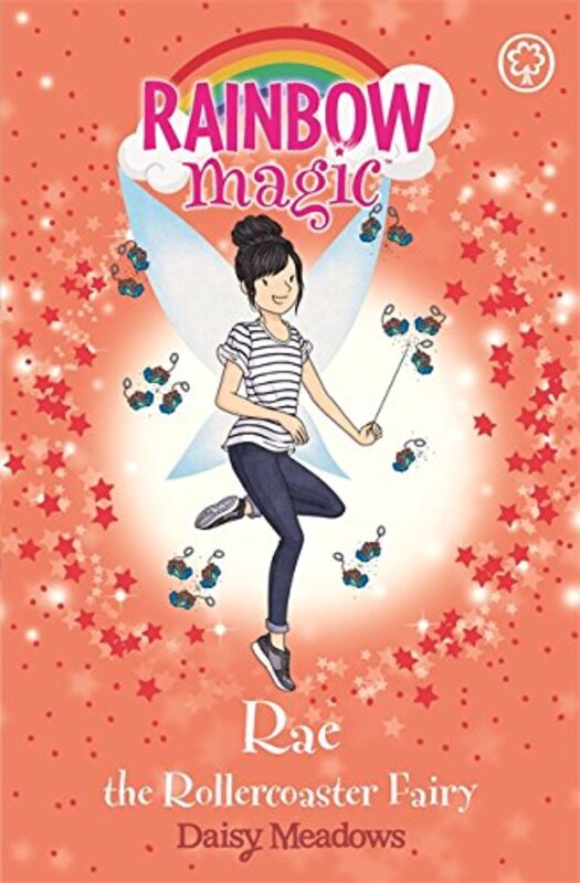 Book cover for "Rae the Rollercoaster Fairy" by Daisy Meadows