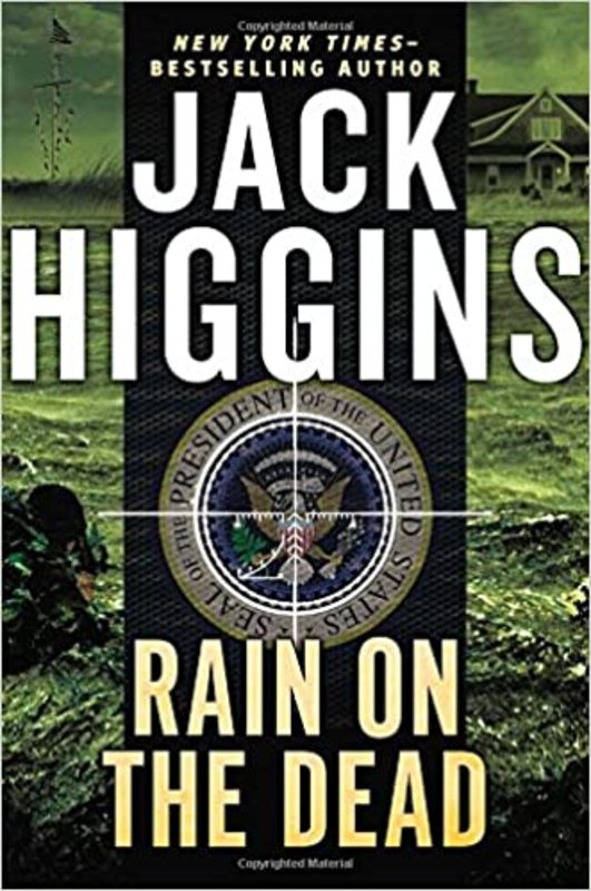 Book cover for "Rain on the Dead" by Jack Higgins