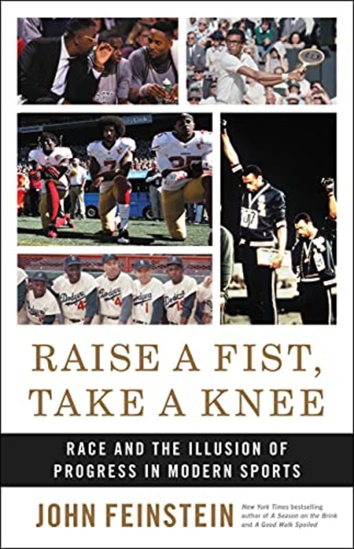 Book cover for "Raise a Fist, Take a Knee" by John Feinstein