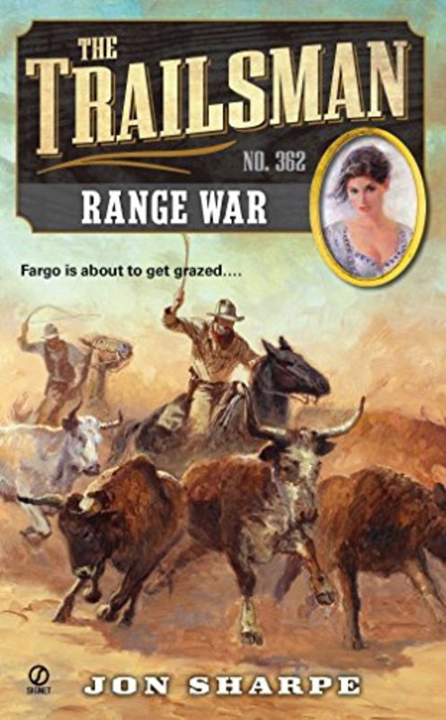 Book cover for "Range War" by Jon Sharpe