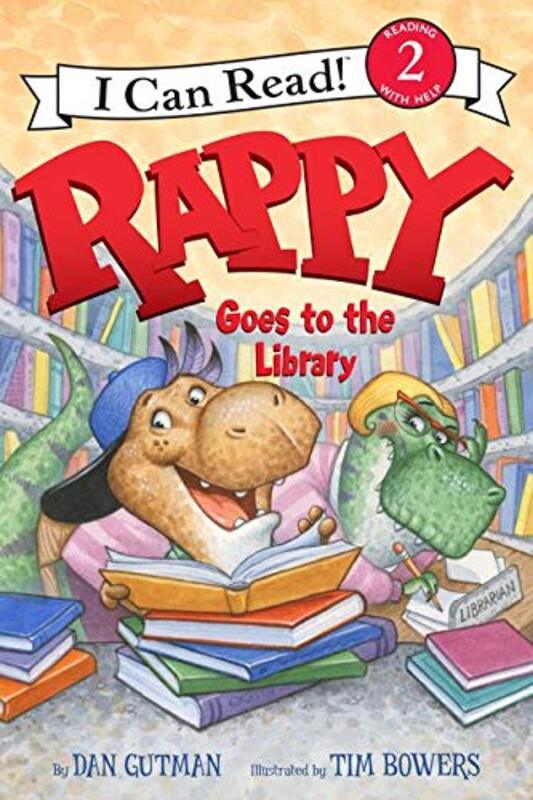 Book cover for "Rappy Goes to the Library" by Dan Gutman