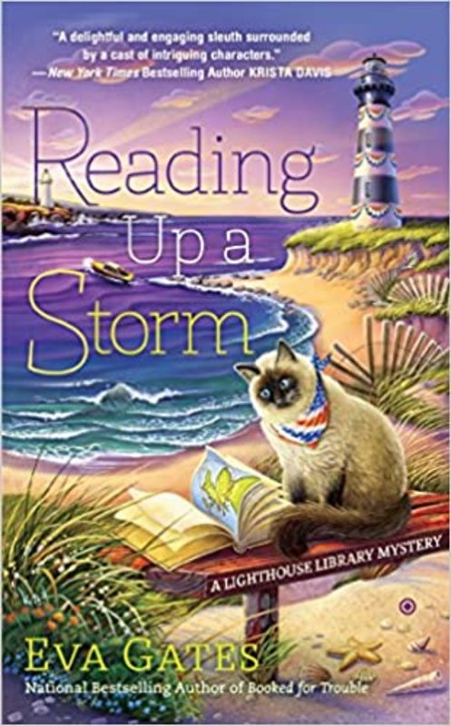 Book cover for "Reading Up a Storm" by Eva Gates