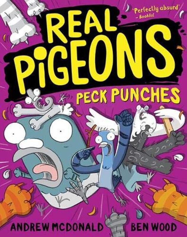 Book cover for "Real Pigeons Peck Punches" by Andrew McDonald