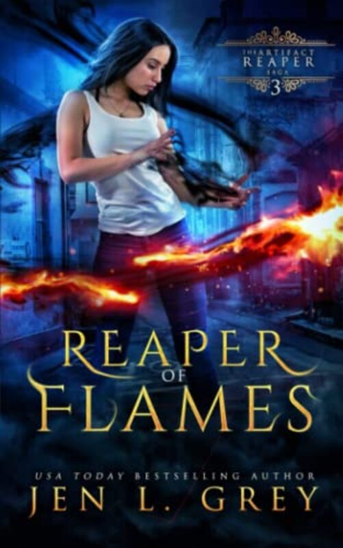 Book cover for "Reaper of Flames" by Jen L Grey