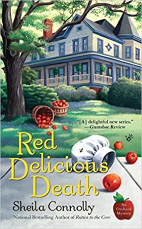 Book cover for "Red Delicious Death" by Sheila Connolly