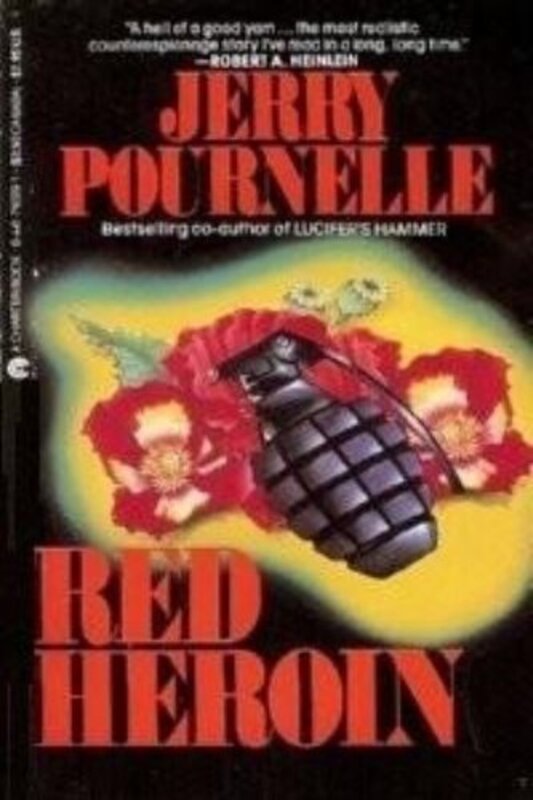 Book cover for "Red Heroin" by Jerry Pournelle