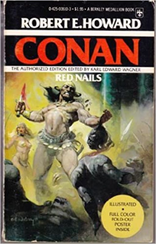 Book cover for "Red Nails" by Robert E Howard