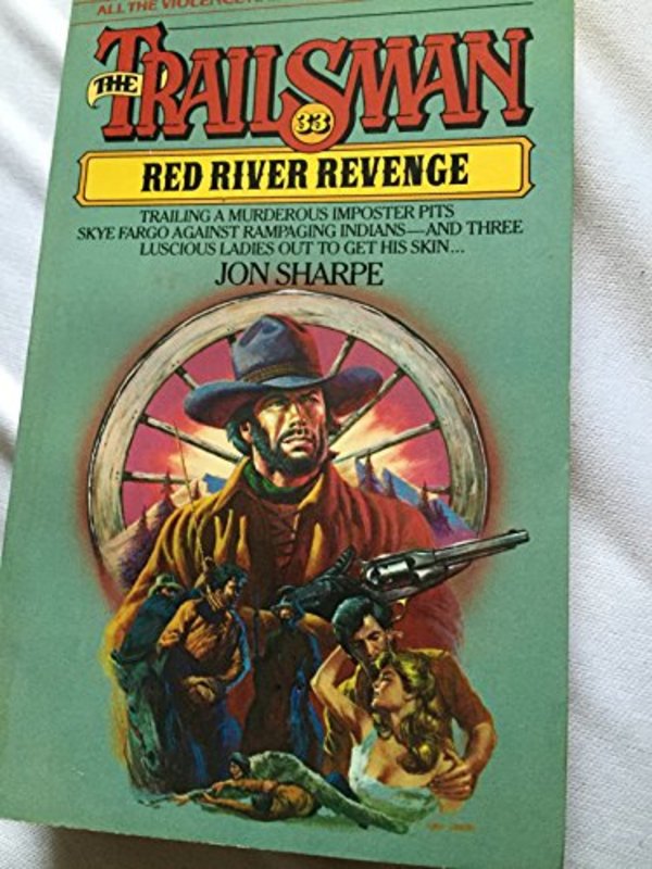 Book cover for "Red River Revenge" by Jon Sharpe