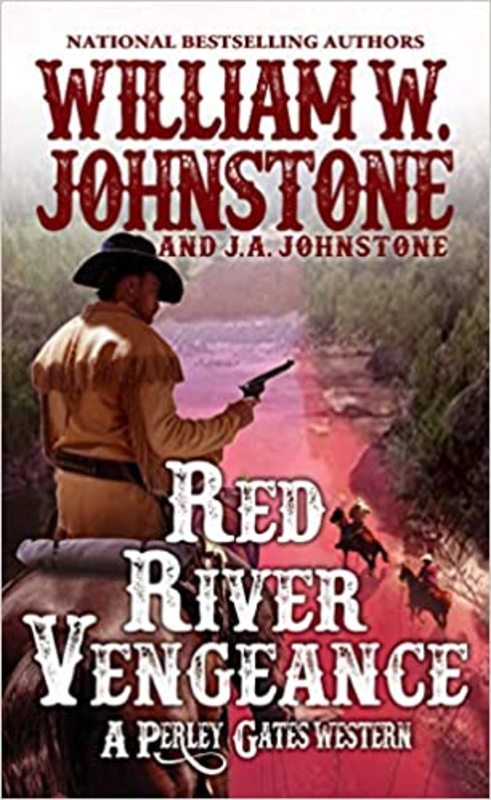 Book cover for "Red River Vengeance" by J A Johnstone
