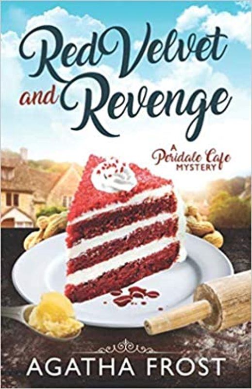 Book cover for "Red Velvet and Revenge" by Agatha Frost