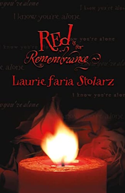 Book cover for "Red is for Remembrance" by Laurie Faria Stolarz