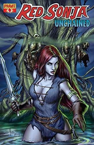 Book cover for "Red Sonja: Unchained #4" by Peter V. Brett