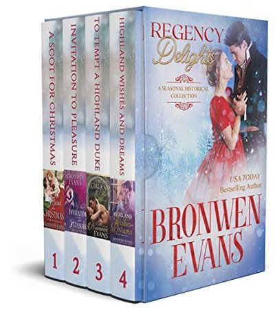 Book cover for "Regency Delights" by Bronwen Evans