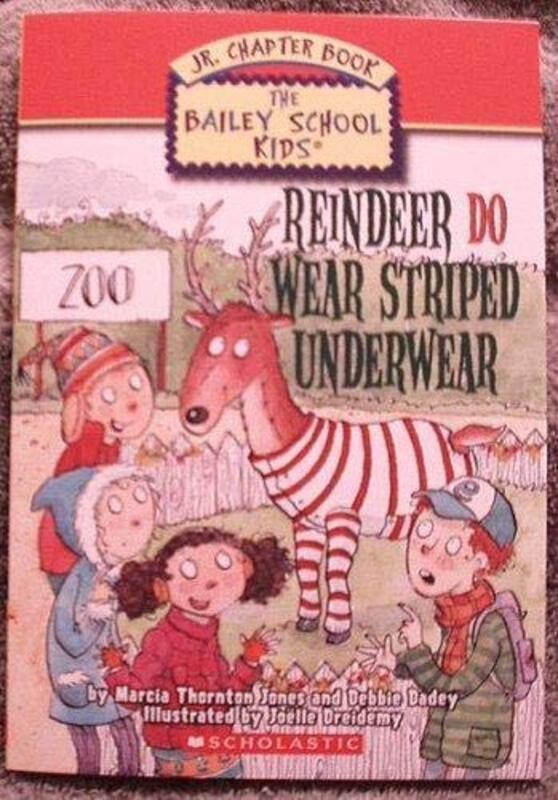 Book cover for "Reindeer Do Wear Striped Underwear" by Marcia Thornton Jones