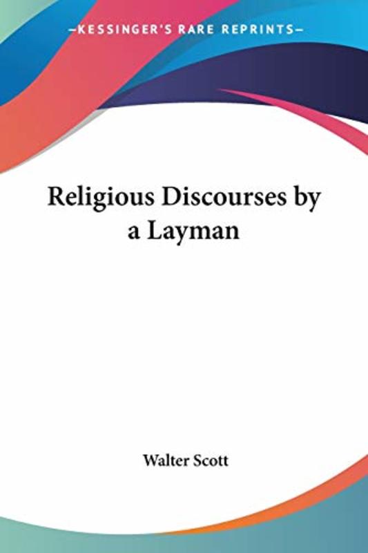 Book cover for "Religious Discourses by a Layman" by Sir Walter Scott