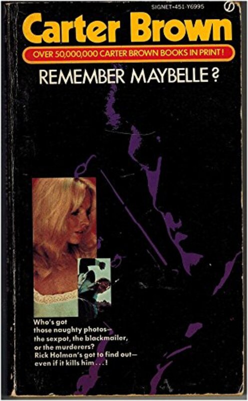 Book cover for "Remember Maybelle" by Carter Brown