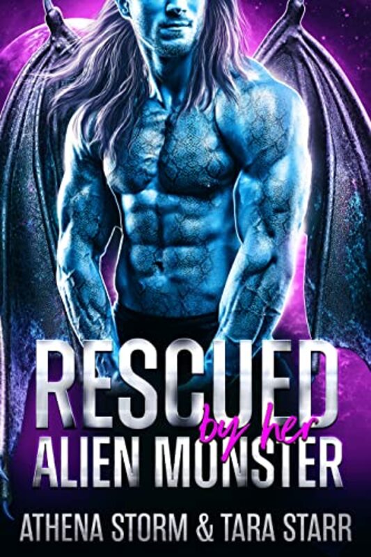 Book cover for "Rescued By Her Alien Monster" by Athena Storm