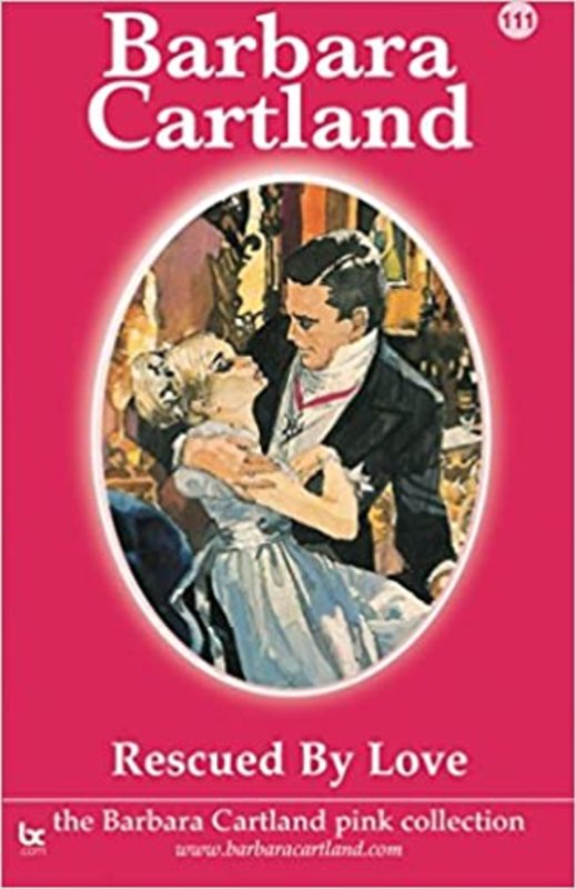 Book cover for "Rescued by Love" by Barbara Cartland