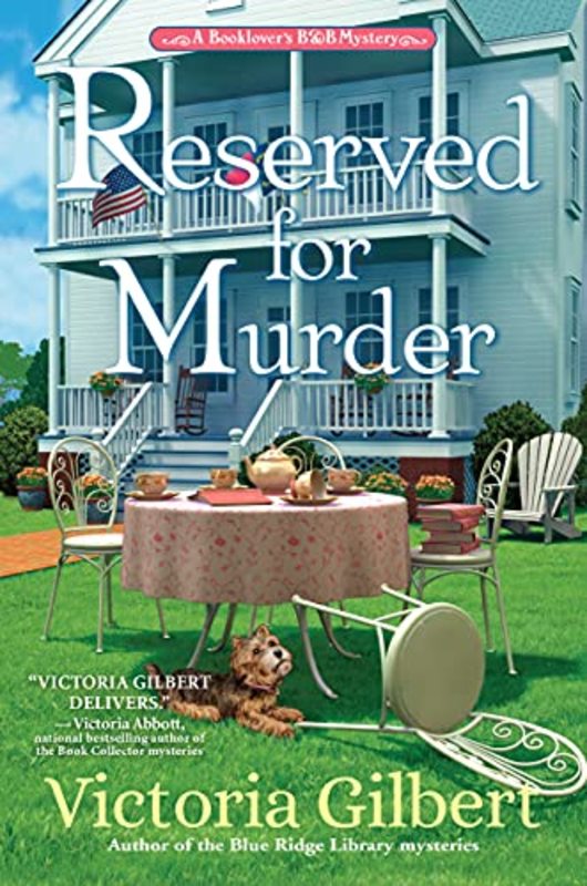 Book cover for "Reserved for Murder" by Victoria Gilbert