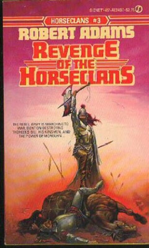 Book cover for "Revenge of the Horseclans" by Robert Adams