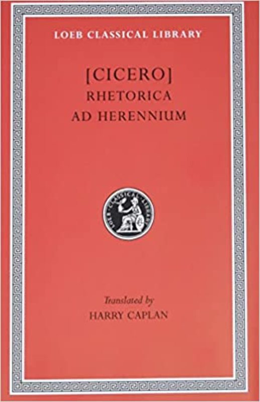 Book cover for "Rhetorica ad Herennium" by Cicero