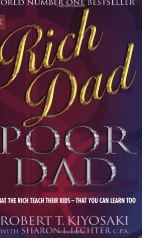 Book cover for "Rich Dad, Poor Dad" by Robert T Kiyosaki