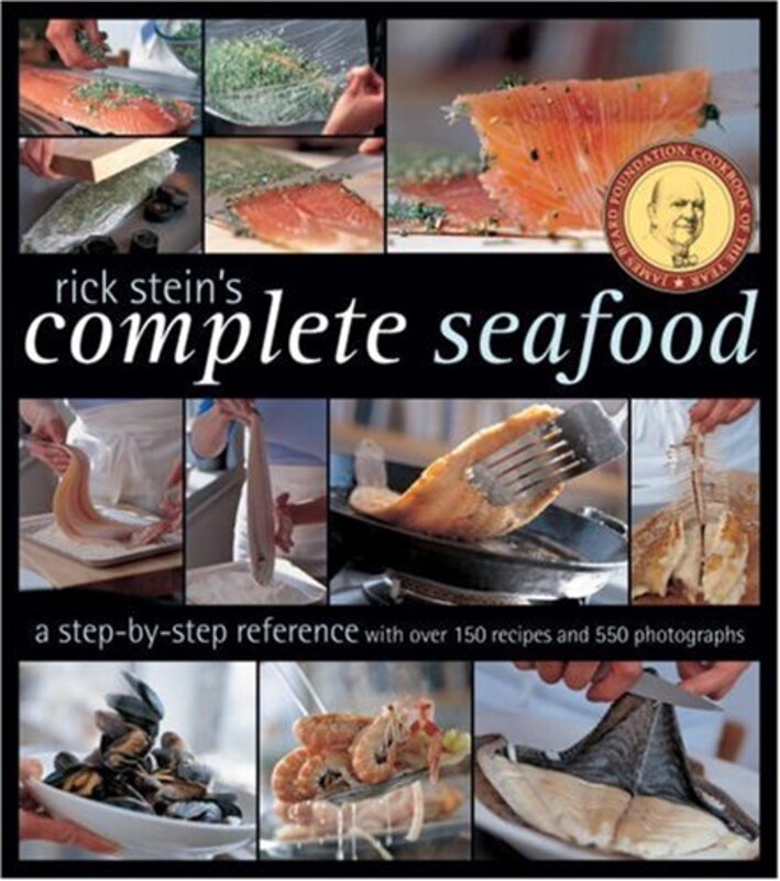 Book cover for "Rick Stein's Complete Seafood" by Rick Stein