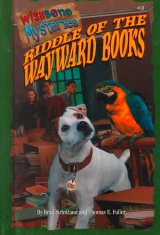 Book cover for "Riddle of the Wayward Books" by Brad Strickland
