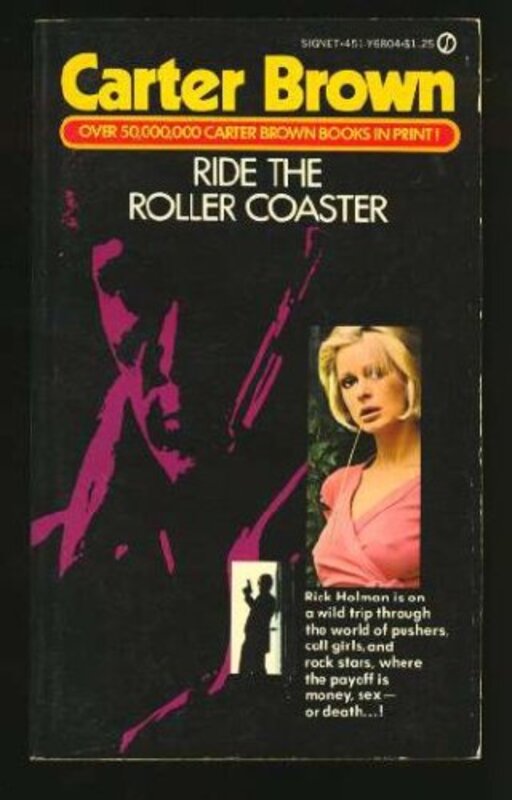 Book cover for "Ride the Roller Coaster" by Carter Brown