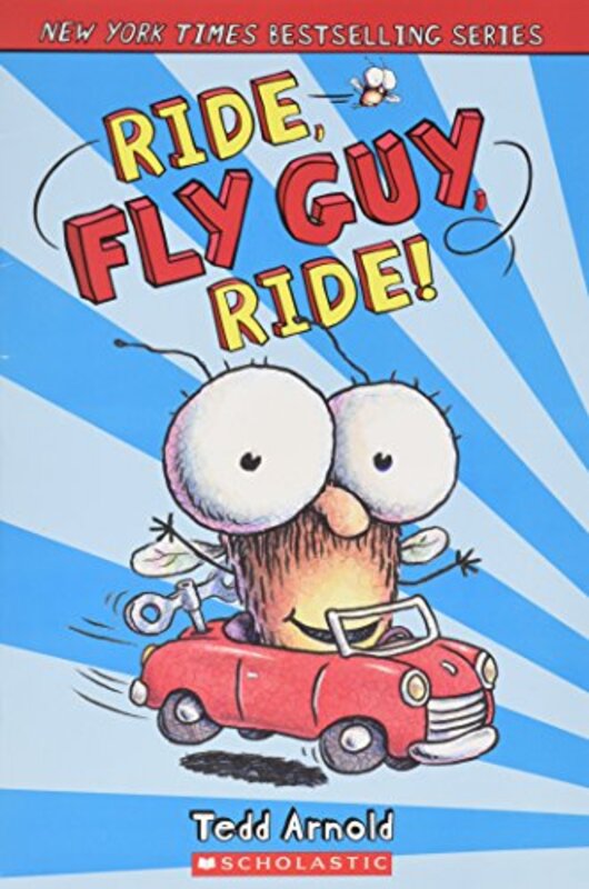 Book cover for "Ride, Fly Guy, Ride!" by Tedd Arnold