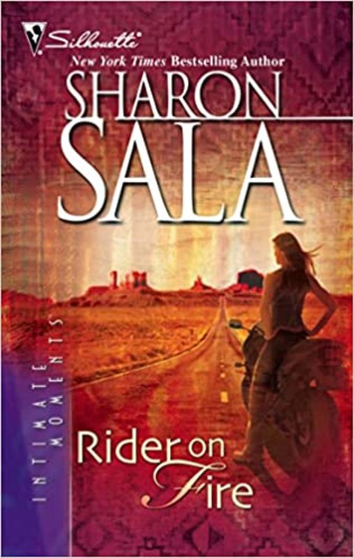 Book cover for "Rider on Fire" by Sharon Sala