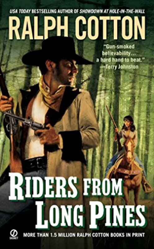 Book cover for "Riders From Long Pines" by Ralph Cotton