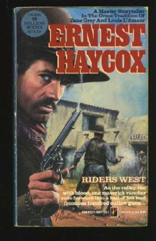 Book cover for "Riders West" by Ernest Haycox