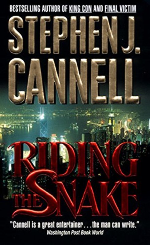 Book cover for "Riding The Snake" by Stephen J Cannell