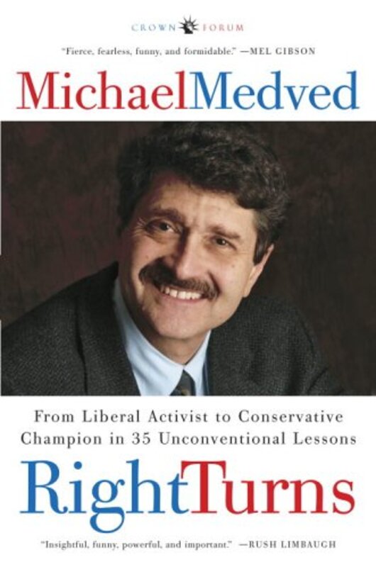 Book cover for "Right Turns" by Michael Medved